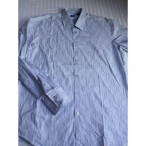 Hugo Boss Shirt Mens XL Button Down Cotton Geometric Oxford Classic Preppy